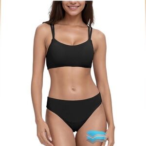 Beautikini Period Swimwear sz M black Leakproof Taylor Bikini Top Period Bikini